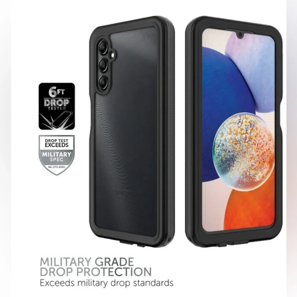 Samsung Galaxy A14 5G Tidal Waterproof Case - Dark Gray/Black New
